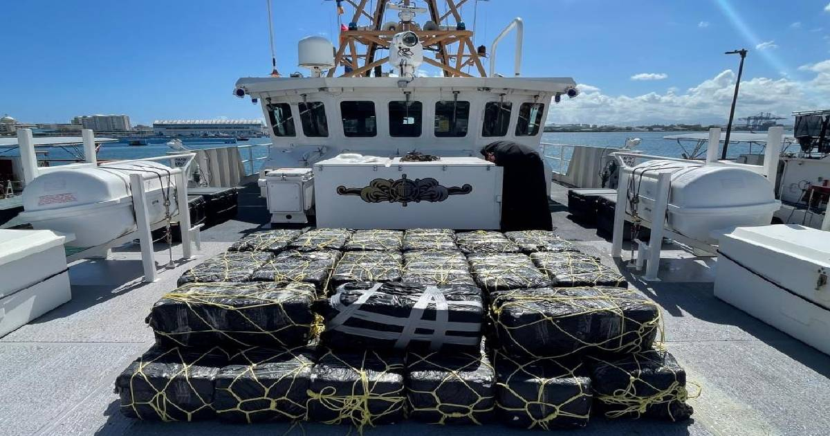 Cargamento de drogas incautado cerca de Puerto Rico © U.S. Coast Guard / Ricardo Castrodad