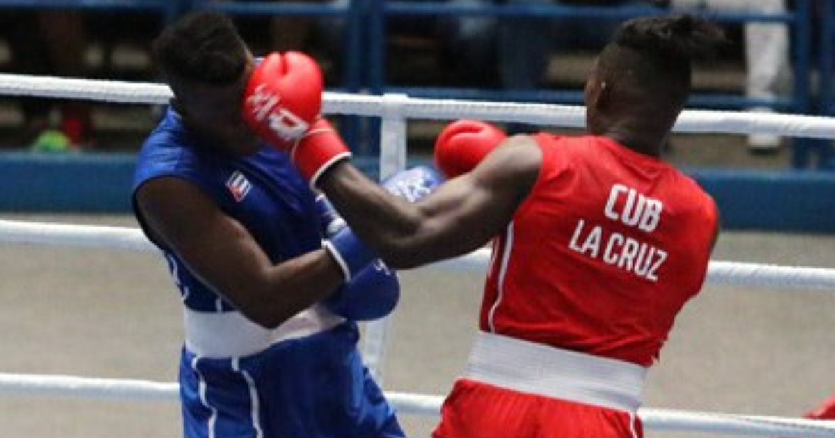 El campeón olímpico cubano Julio César la Cruz durante una pelea en un torneo nacional © Facebook / Domadores de Cuba