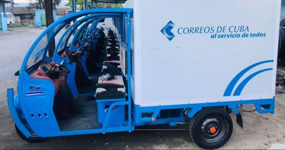 Triciclo eléctrico de Correos de Cuba para entregas a domicilio © Periodico 26