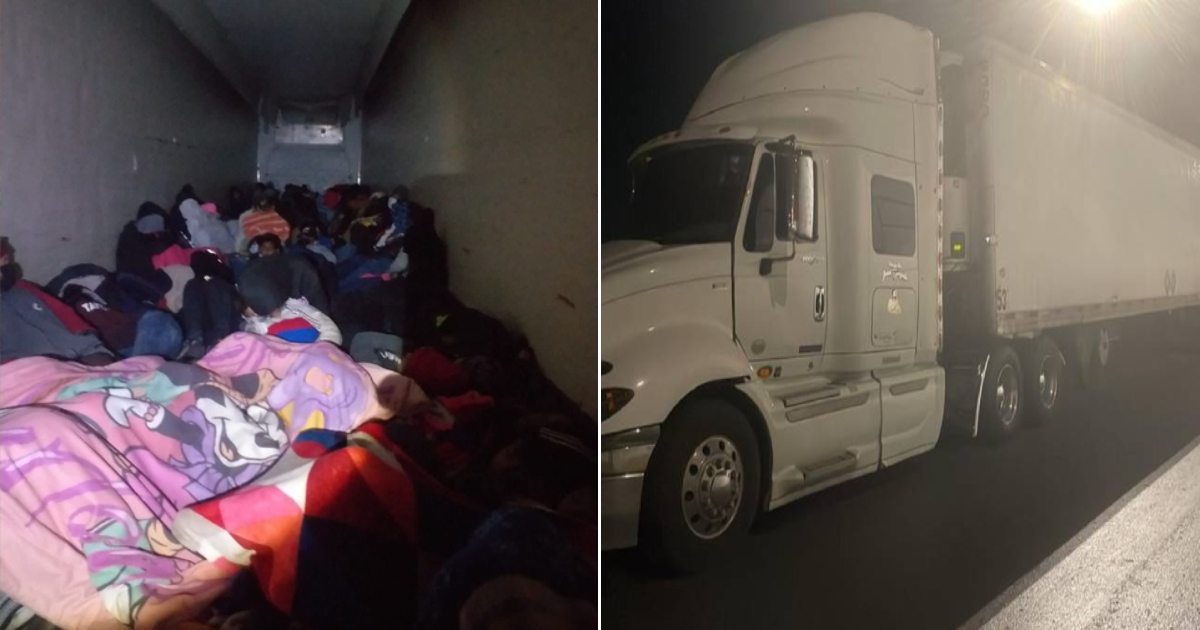 Migrantes encontrados en un trailer en México © Milenio