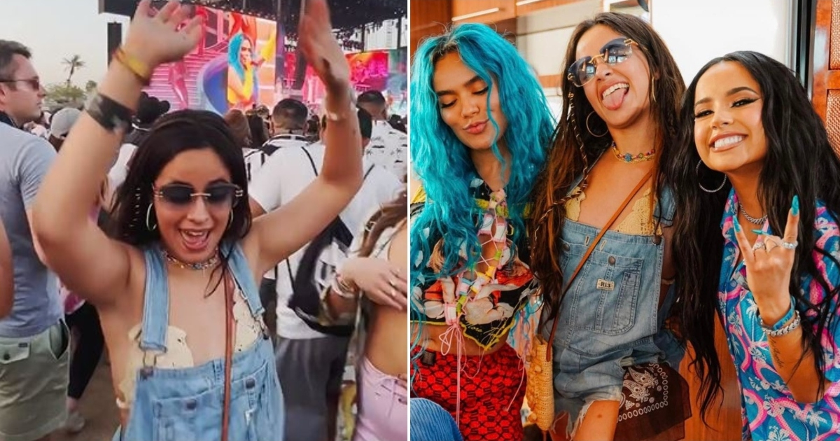Camila Cabello, Karol G y Becky G en Coachella © Instagram / Camila Cabello, Karol G