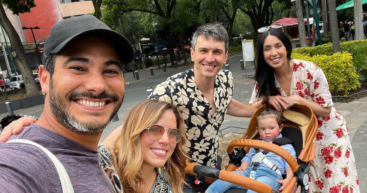 Actores Carlos Enrique Almirante y Rafael Ernesto junto a sus familias © Instagram/ Carlos Enrique Almirante