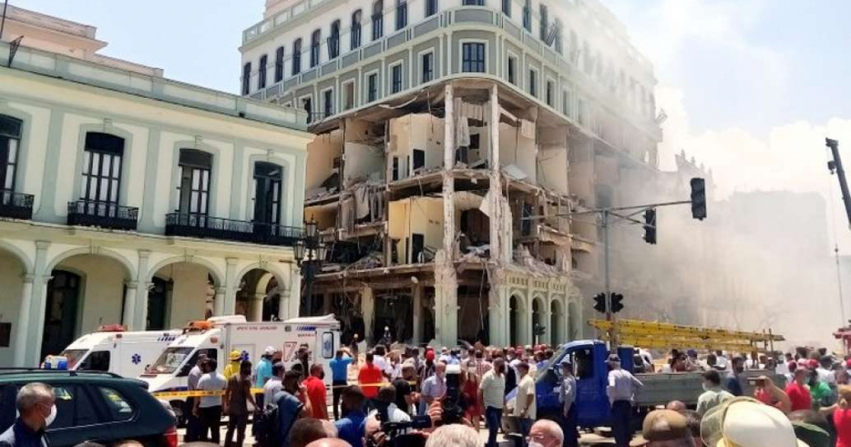 Explosión en hotel Saratoga © Asamblea Nacional Cuba / Twitter