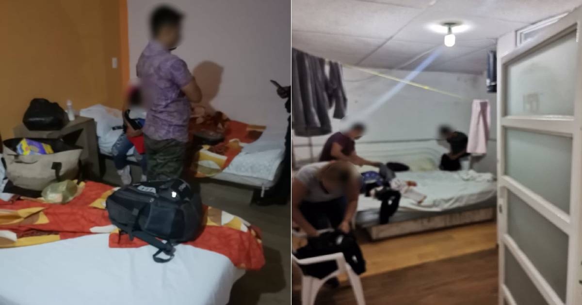Inmigrantes hallados en hoteles en Puebla © Twitter / Instituto Nacional de Migración