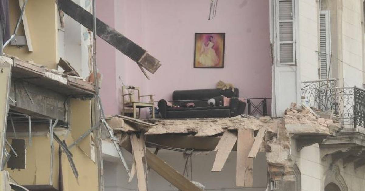 Vivienda del edificio de Prado 609 derrumbado tras explosión del Hotel Saratoga © Granma / Endrys Correa Vaillant