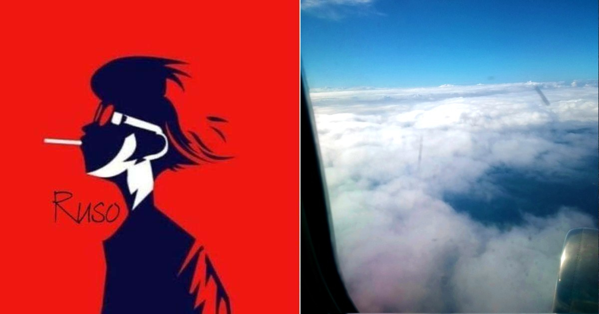 Ávatar de "El Ruso" en Twitter e imagen tomada por el memero desde el avión © Twitter/ El Ruso