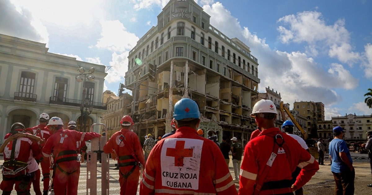 Cruz Roja en la zona de la tragedia © Cubadebate