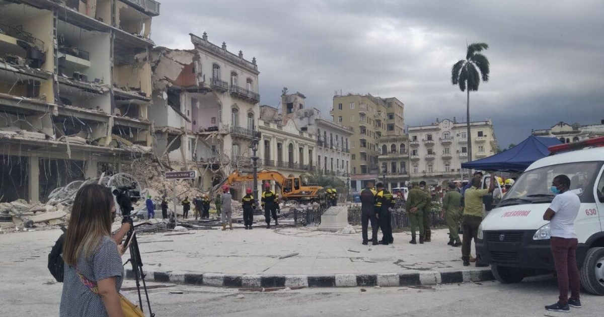 Explosión en el Hotel Saratoga, de La Habana © ACN / VIANY PULIDO