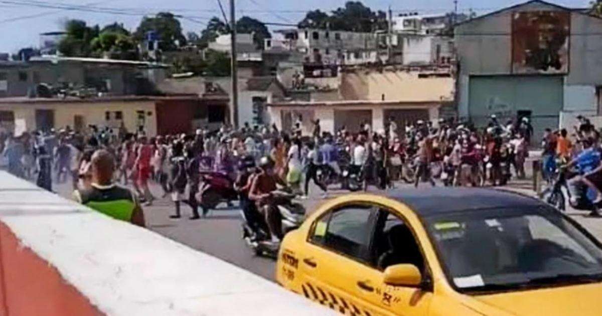 Protestas en La Güinera, La Habana © Captura vídeo CiberCuba