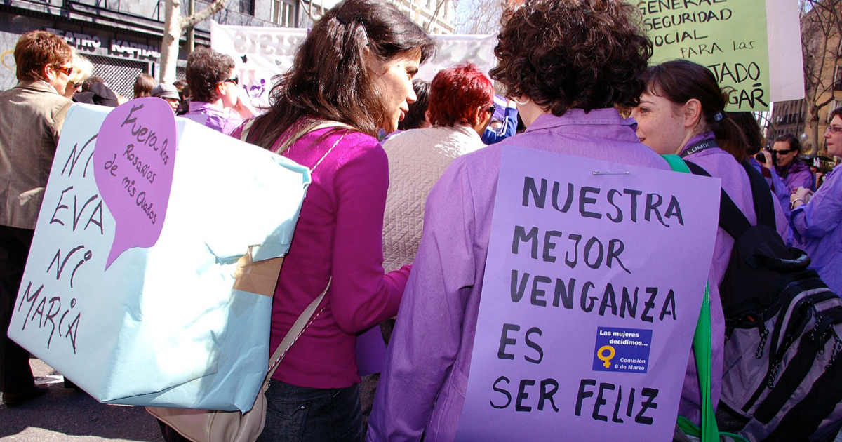 Día Internacional de la Mujer, en 2009, en España © Wikimedia Commons