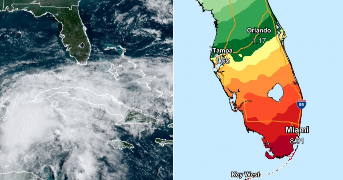 Mapa del tiempo en Florida © NOAA y NWSWPC