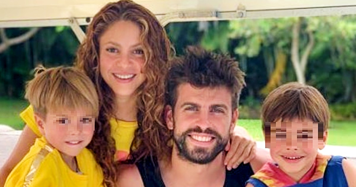 Shakira, Gerard Piqué y los dos hijos de la pareja © Instagram / Gerard Piqué