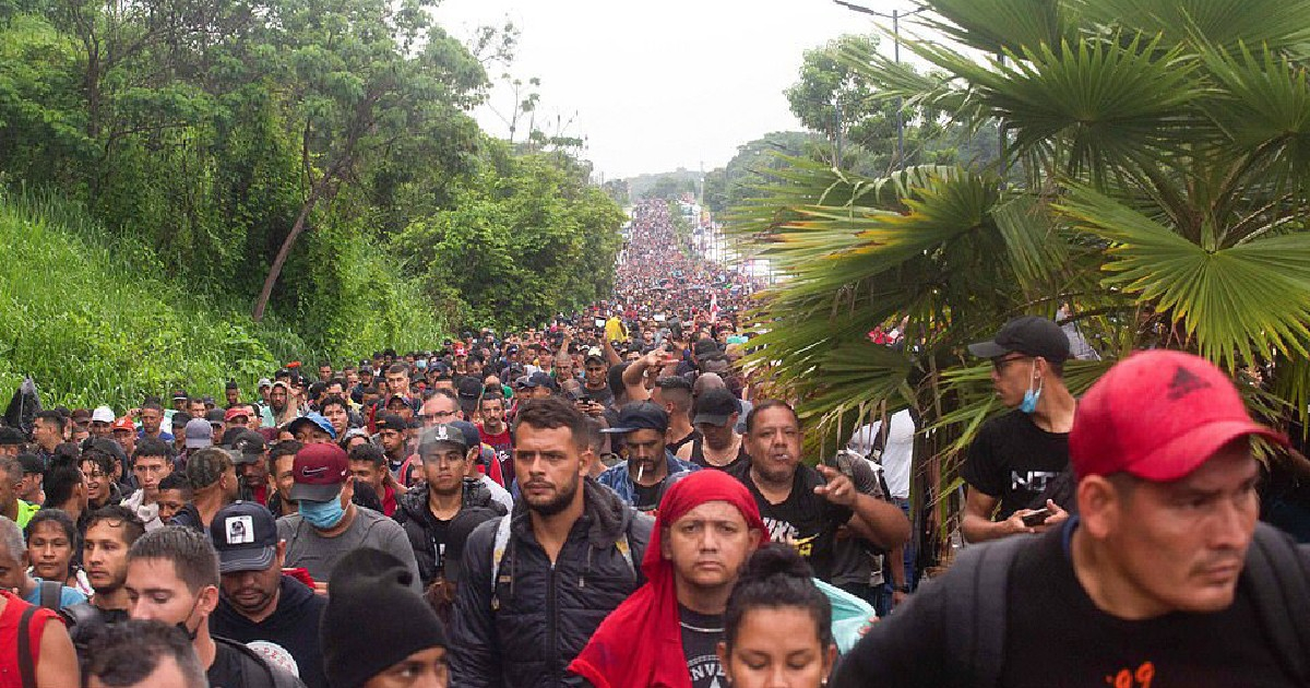 Caravana de migrantes en México © Twitter/Alerta24Vzla