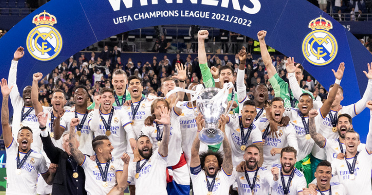 Real Madrid celebrando 14 título de Champions League © Twitter / Real Madrid