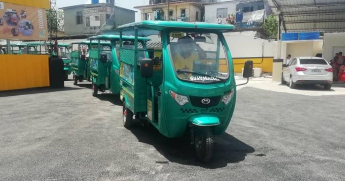 Triciclos que circularán en Guanabacoa para paliar la crisis del transporte público © Twitter/Eduardo Rodríguez Dávila