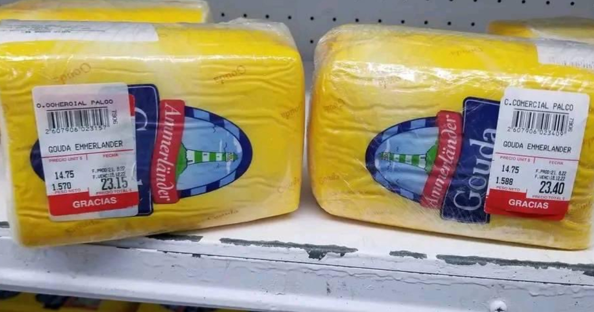 Nuevo precio del queso gouda Ammerländer © Twitter / @ArquiSpaces