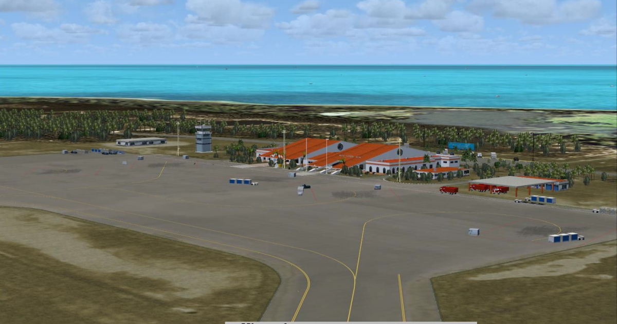 Vista aérea del aeropuerto de Cayo Largo del Sur © Ministerio Turismo de Cuba