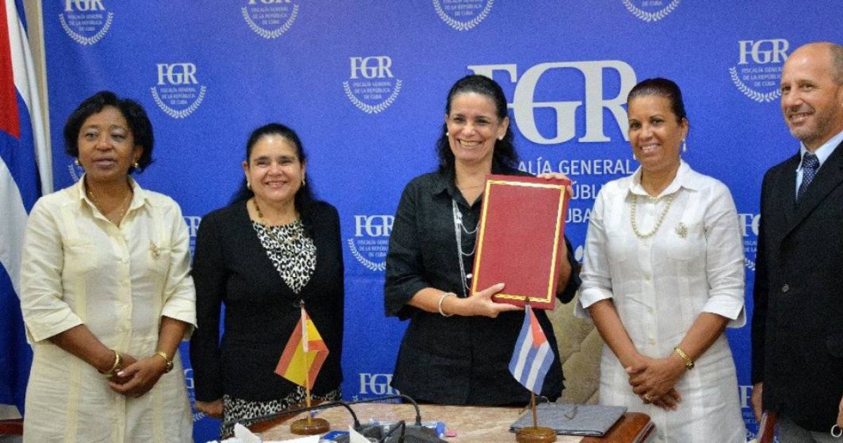 Fiscalía de Cuba: Firma de acuerdo de cooperación con España © Fiscalía General de Cuba