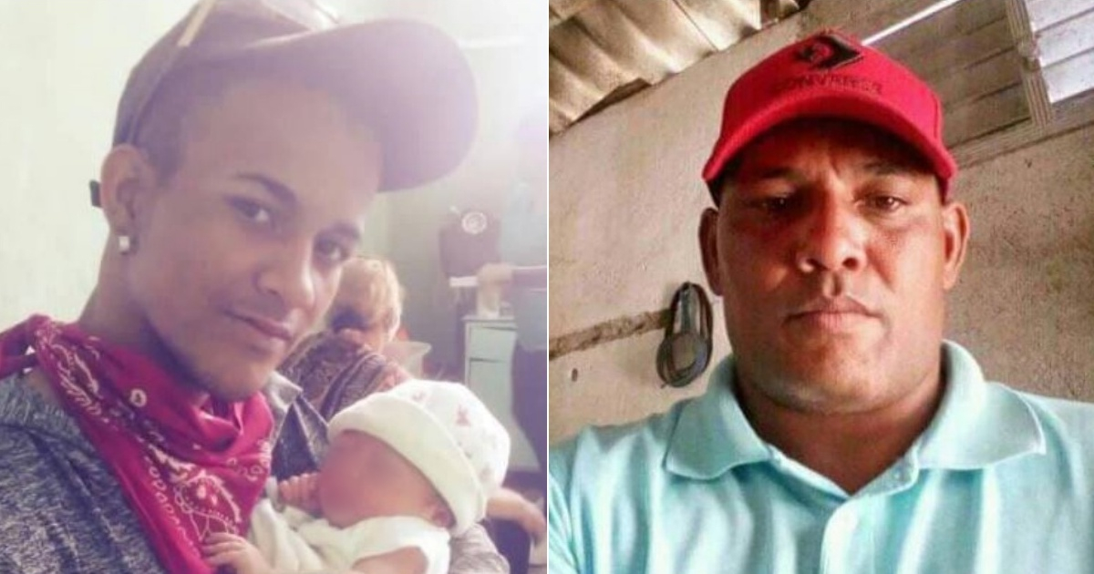 El joven fallecido junto a pequeña hija, nacida en mayo de 2021 (i) y Yosvany Batista, padre de la víctima (d) © Collage Facebook/Yosvany Batista