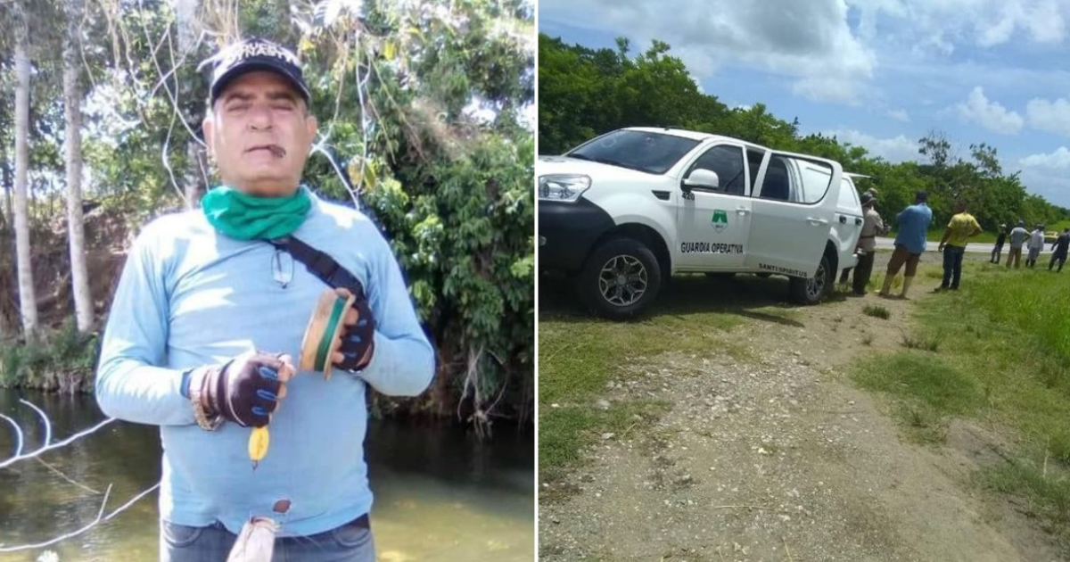 Santiago Morgado, profesor desaparecido y carro de la policía en su búsqueda © Facebook/Movimiento SiudadadanoS