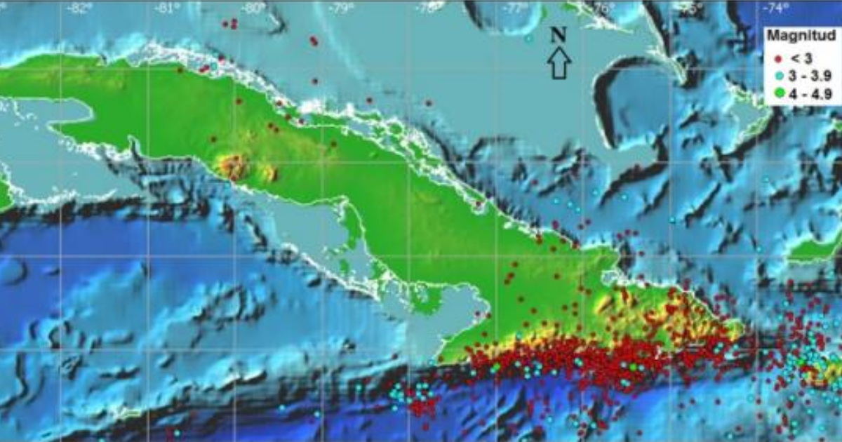 Actividad sísmica en Cuba durante primeros meses de 2022 © CENAIS