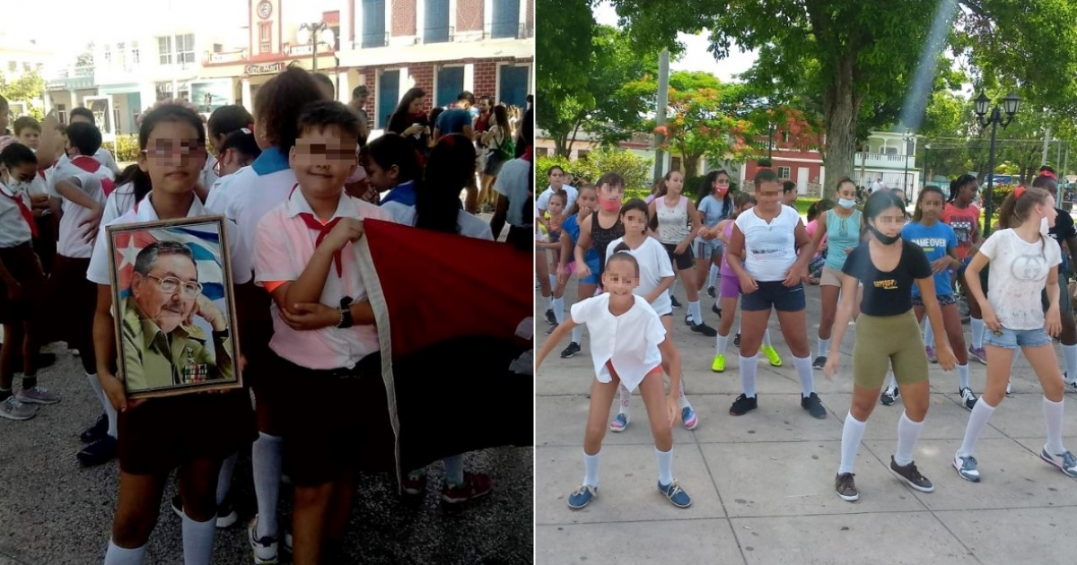 Niños cubanos en parques en el aniversario del 11J © Twitter