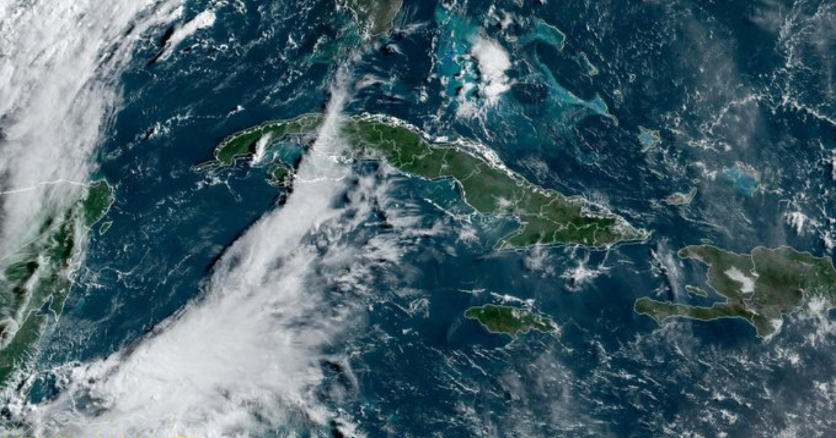 Imagen satelital de Cuba © Twitter/ Centro de Pronósticos del INSMET