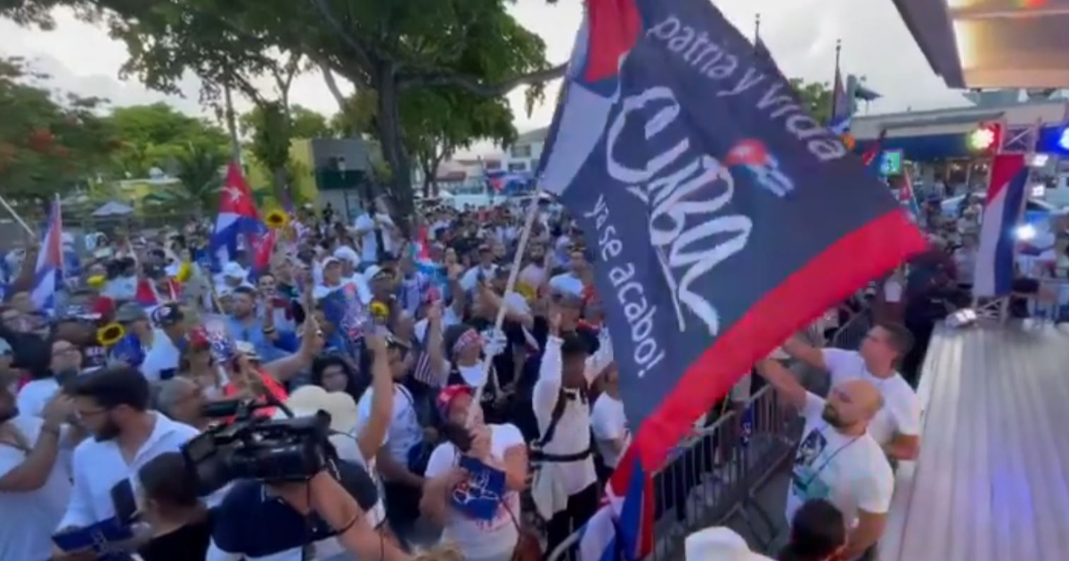 Cubanos conmemoraron en Miami aniversario del 11J © Captura/Instagram