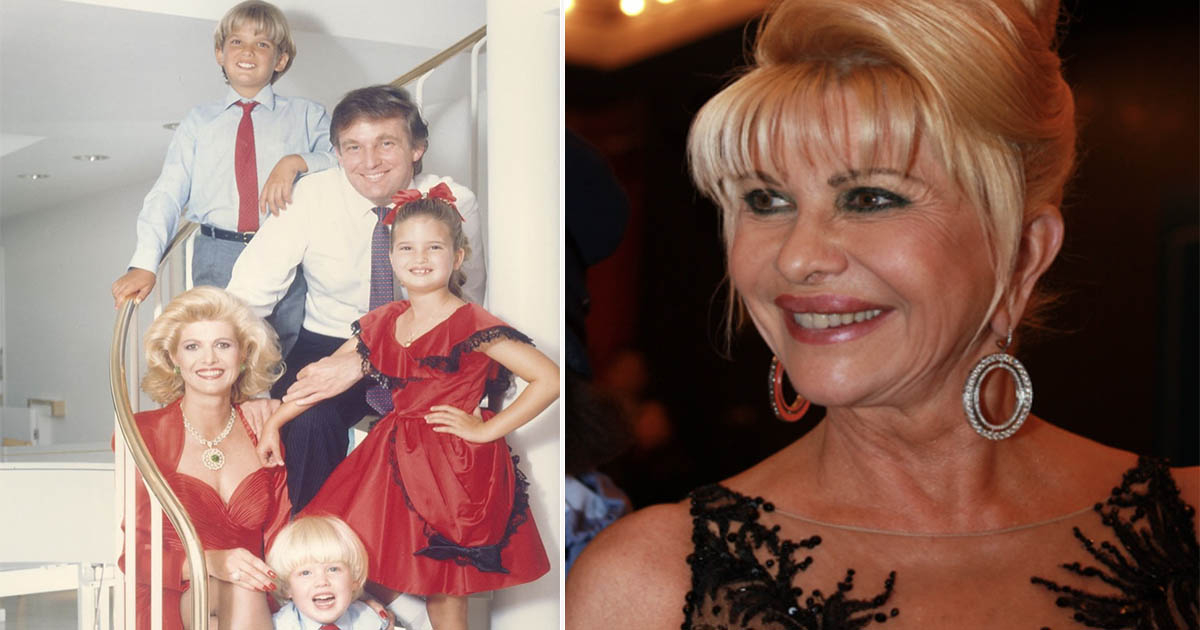 Ivana Trump junto a Donald y sus hijos © Collage redes sociales