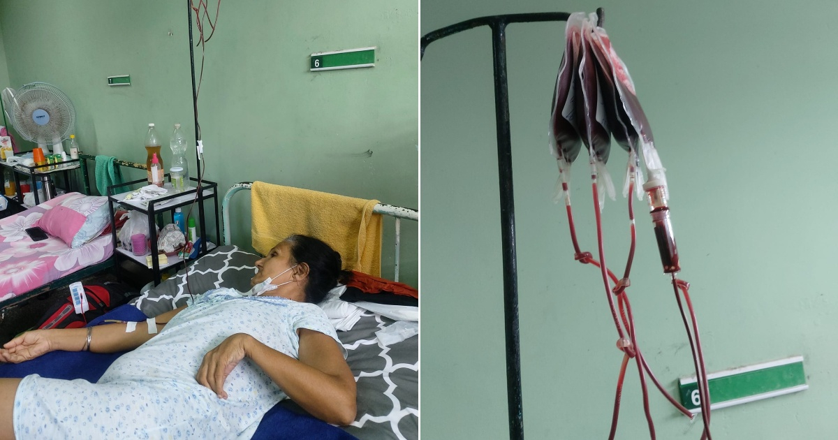 Cubana hospitalizada © Facebook / Omarito Ney
