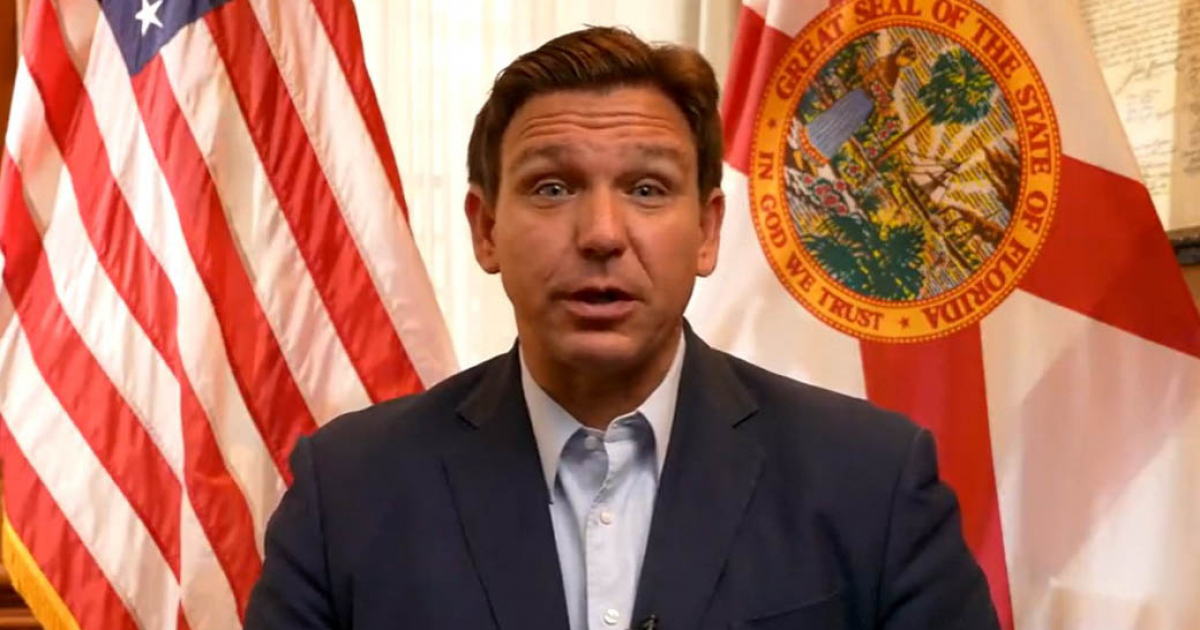 El gobernador de Florida Ron DeSantis © Captura de video Twitter/ Ron DeSantis
