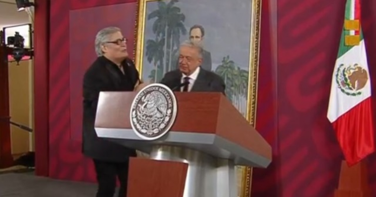 Amaury Pérez con López Obrador © Twitter / Presidente Díaz-Canel