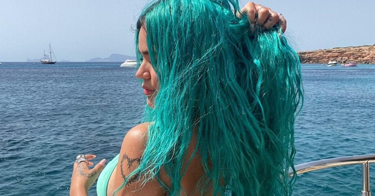 5. How to Get Karol G's Blue Hair Color at Home - wide 4