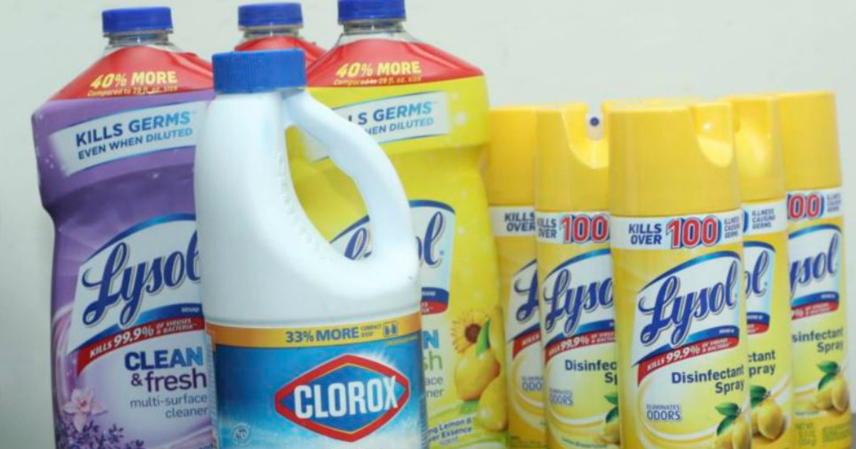 Productos desinfectantes (referencia) © YouTube/screenshot