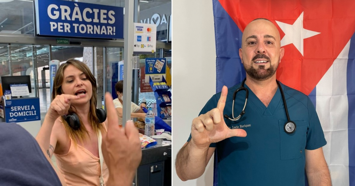 Ana Hurtado y el médico y opositor cubano Lucio Enríquez © Captura de video y Facebook / Lucio Enríquez Nodarse