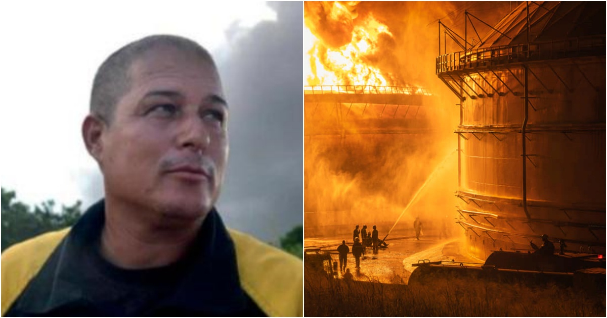 Bombero cubano / Incendio en Matanzas © Periódico Granma / Periódico Girón