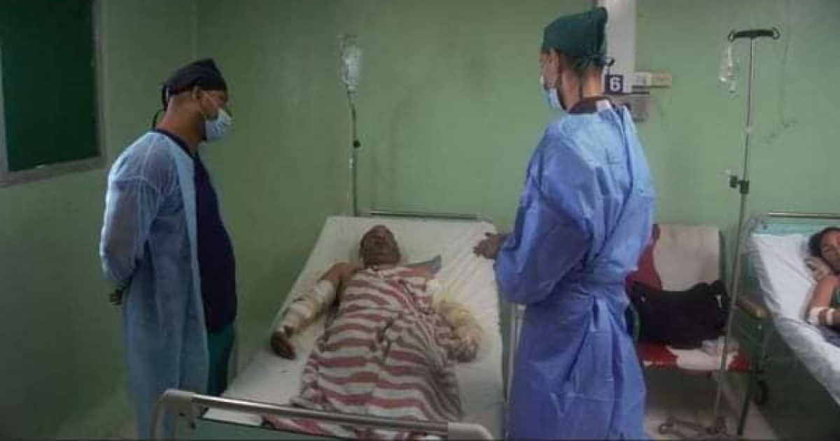 Paciente ingresado por incendio en Matanzas © Radio26 Emisora Matanzas Cuba / Facebook
