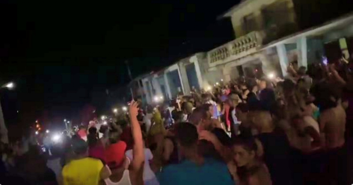 Protesta en Nuevitas, Camagüey © Captura de Facebook 