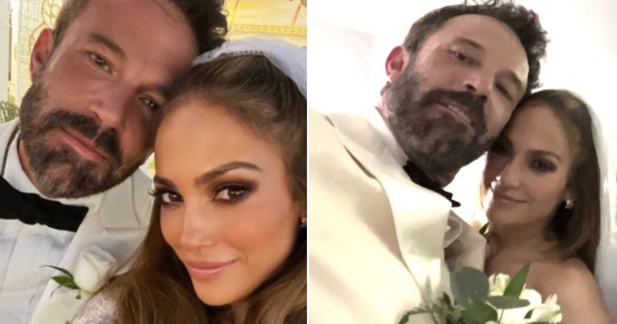 Jennifer Lopez y Ben Affleck en su boda en Las Vegas © On The JLo