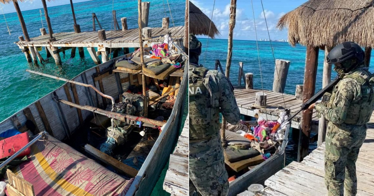 Bote cubano recala en Isla Mujeres © El Sureste y Periodico Quequi