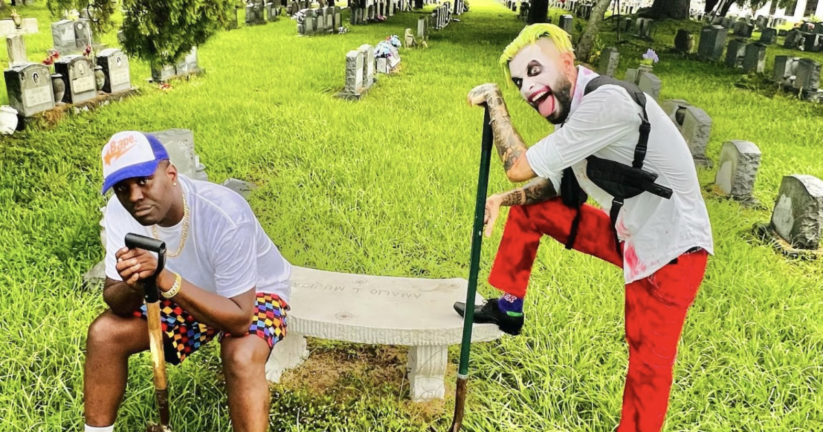 Chocolate junto a El Joker en grabación de videoclip de su tiradera © Instagram del artista