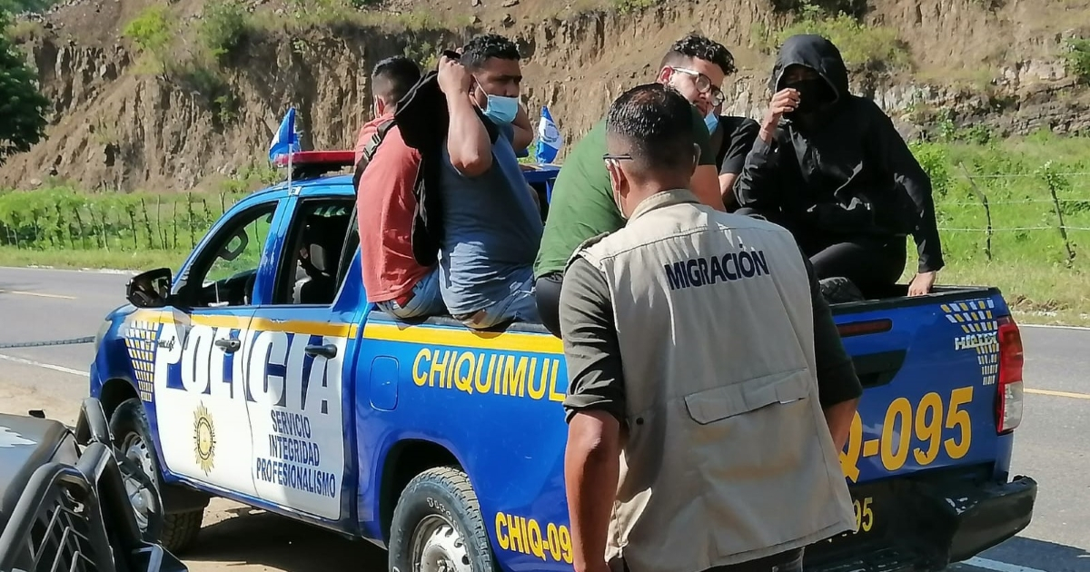 Migrantes irregulares detenidos en Guatemala © Instituto Guatemalteco de Migración 
