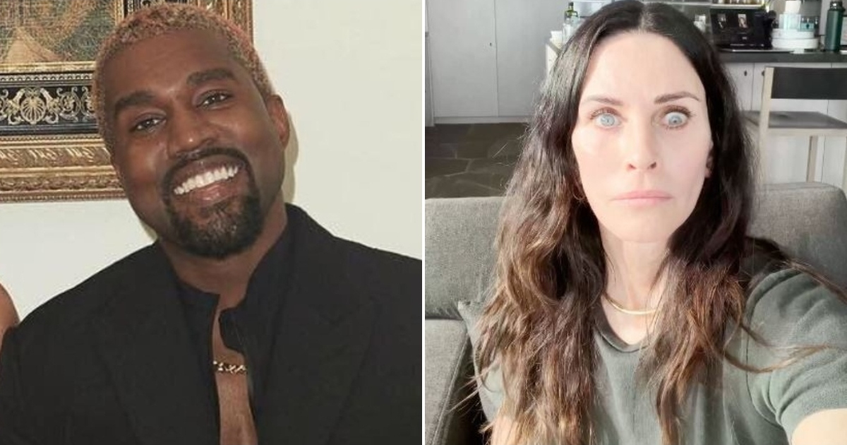 Kanye West y Courteney Cox © Instagram / Kim Kardashian, Courteney Cox