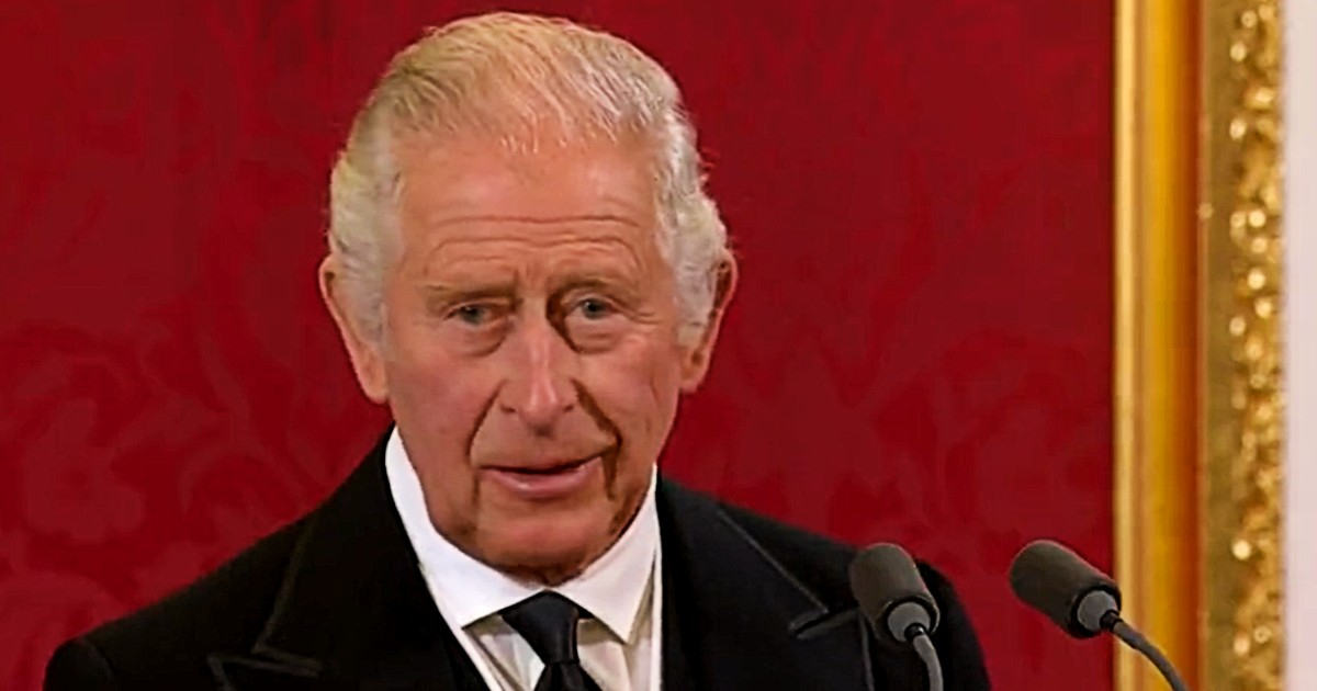 El rey Carlos III en el acto de proclamación © Captura de video Twitter / NBC News