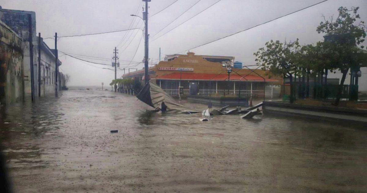 Inundación en Puerto Rico por lluvias asociadas al huracán Fiona © Twitter / La Perla del Sur