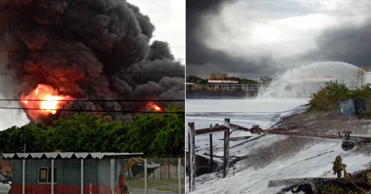 Incendio en una refinería de Venezuela © Twitter / cperezampueda
