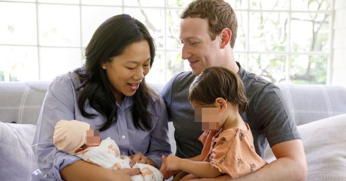Mark Zuckerberg y Priscilla Chan junto a sus hijos Max y August. © Facebook / Mark Zuckerberg