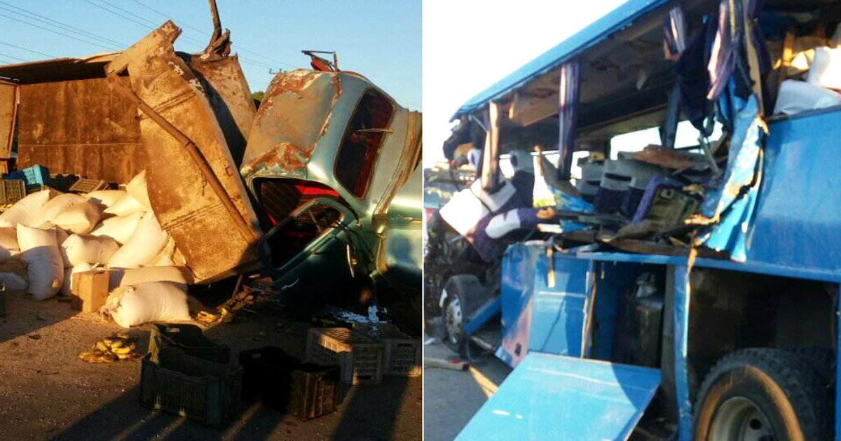 Imágenes del accidente © Facebook / Accidentes Buses & Camiones