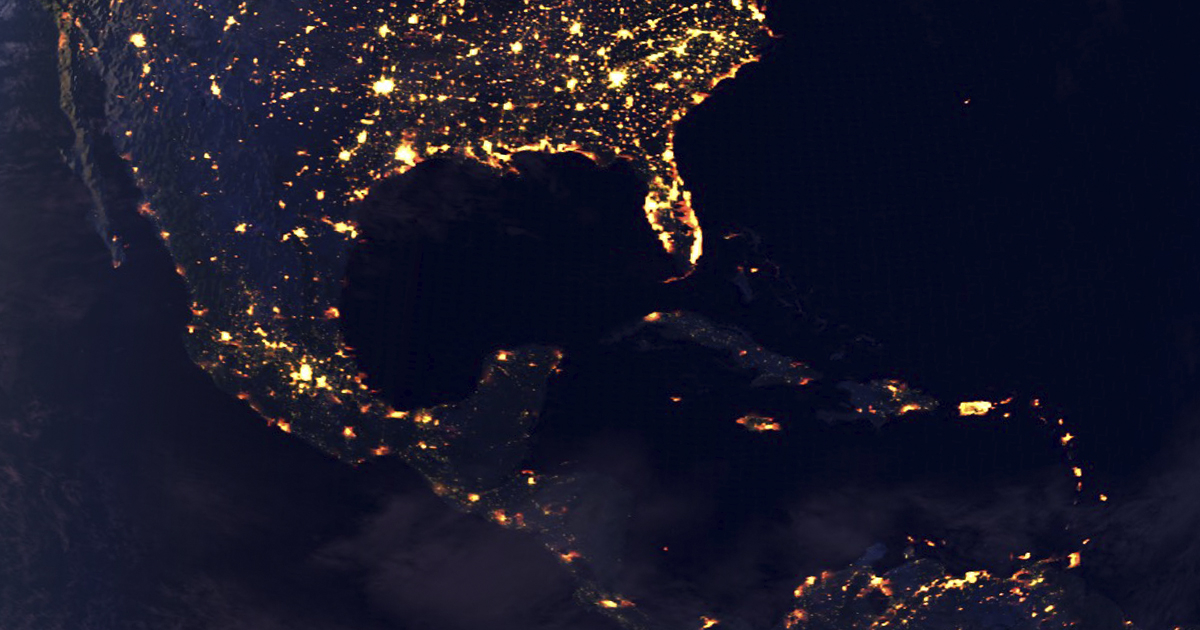 Cuba en penumbras (imagen de referencia) © Satellite tracker