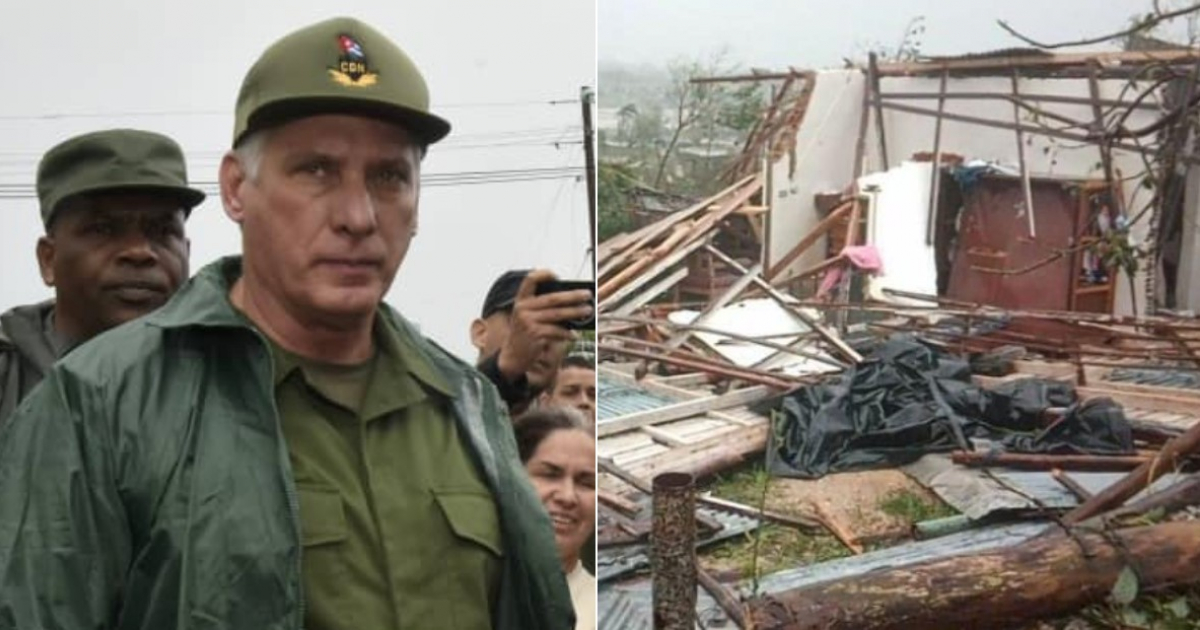 Miguel Díaz-Canel / Desastres en Pinar del Río por Huracán Ian © Presidencia de Cuba y Tele Pinar 